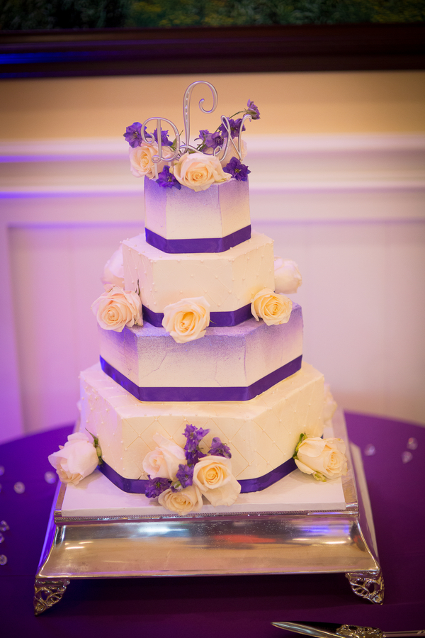  4 tier hexagon shaped wedding cake | photo by Portrait Design by Shanti 
