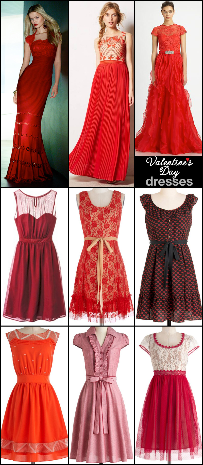 red valentines dress