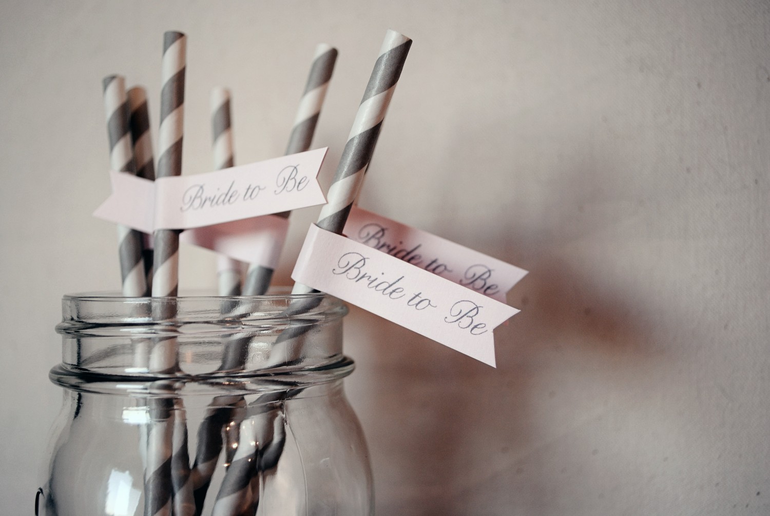  Bride to Be Paper Drink Straw Flags from Go Against the Grain 