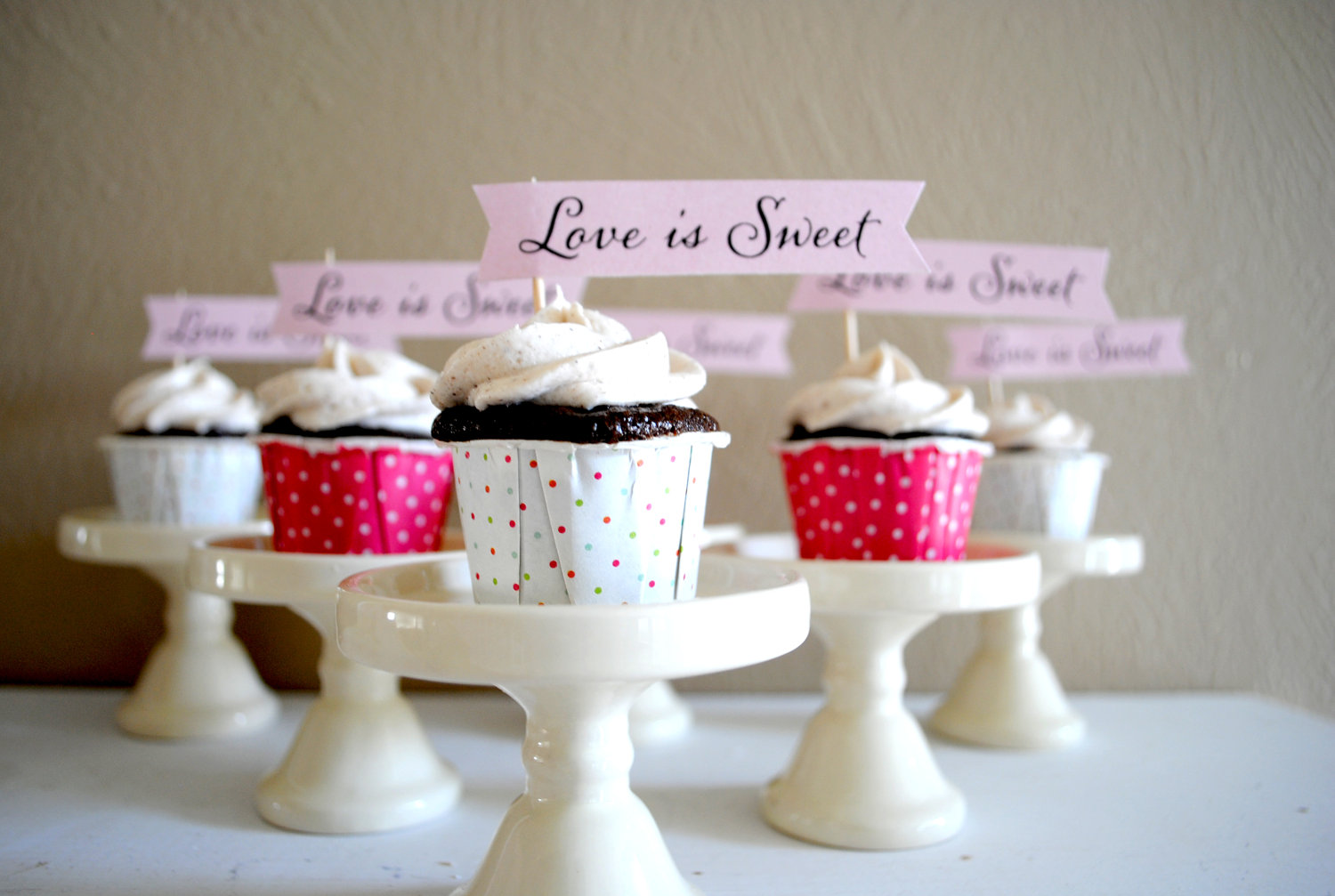  Love is Sweet Mini Cupcake Banners from Go Against the Grain 