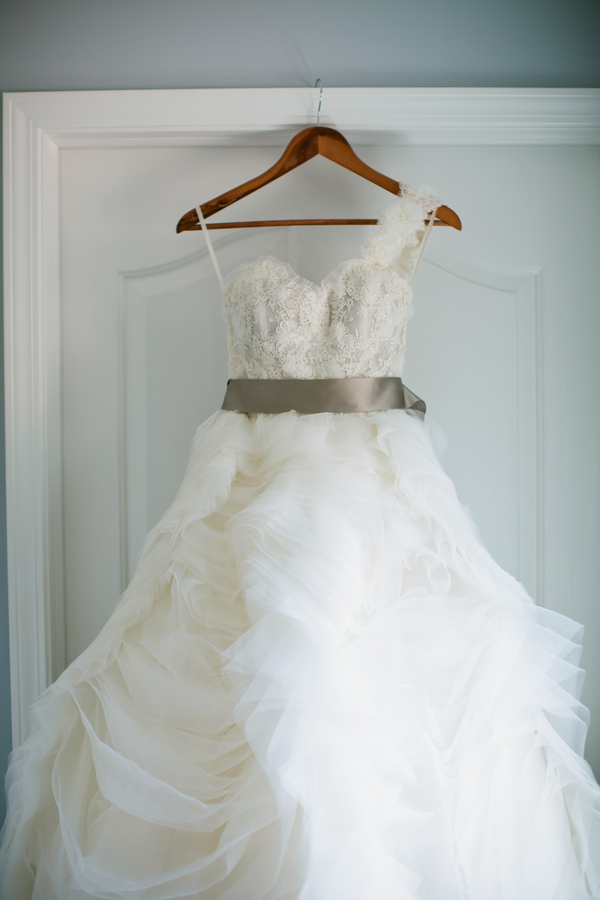  Gorgeous one shoulder Lazarro Wedding Gown | photo by Mary Dougherty Photography 