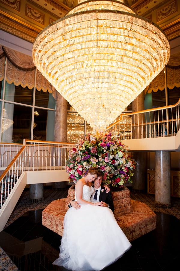  absolutely stunning chandelier for bridal portraits | photo by Kate's Lens Photography 