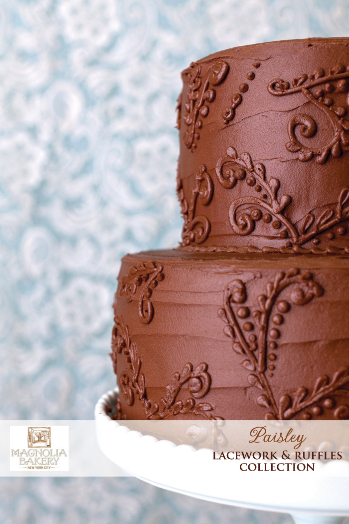 Magnolia Bakery Wedding Cakes : Paisley from the Lacework and Ruffles Collection