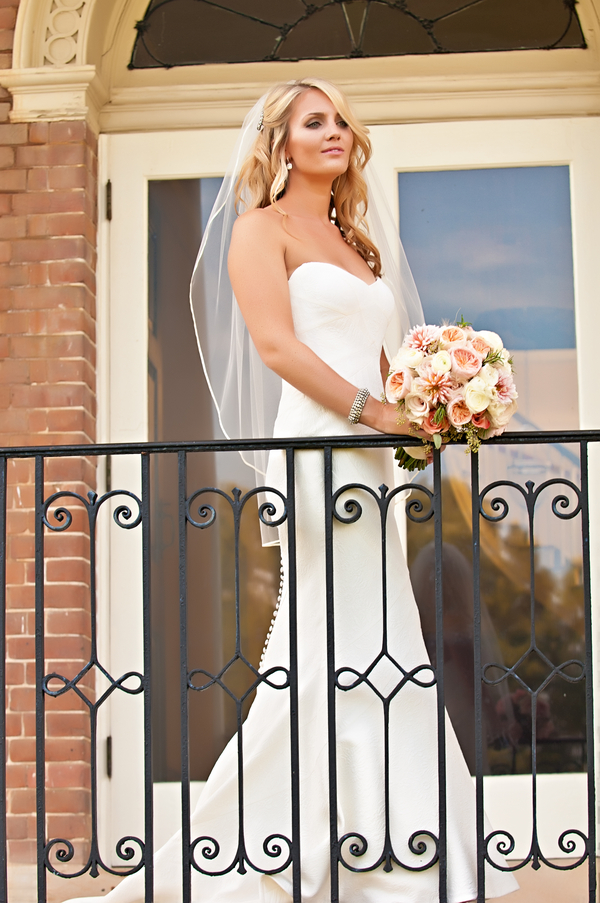  Bridal portrait on a balcony | photo by wwww.EverAfterVisuals.com as seen on www.brendasweddingblog.com 