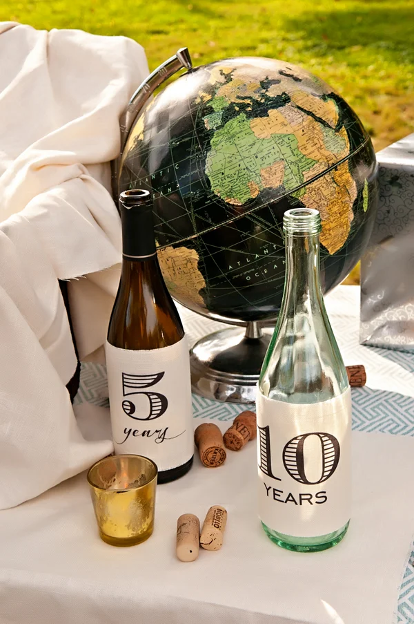 Unique guest book idea - guest leave notes for different anniversaries down the road | photo by wwww.EverAfterVisuals.com as seen on www.brendasweddingblog.com