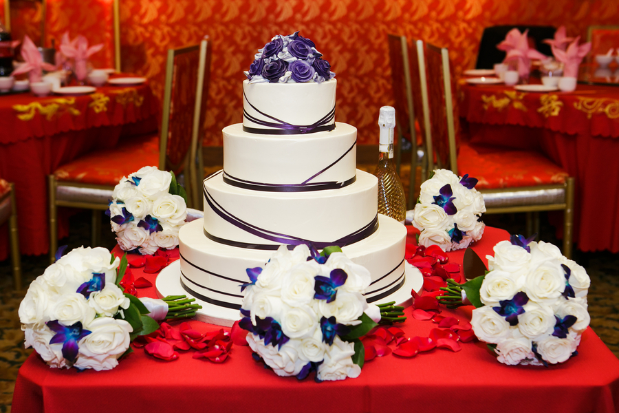  The wedding cake from a Traditional Chinese Wedding Tea Ceremony in Boston | photo by Nicole Chan Photography 