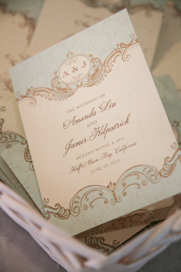  Blue and Gold Elegant Wedding Invitation | photographer - Portrait Design by Shanti 