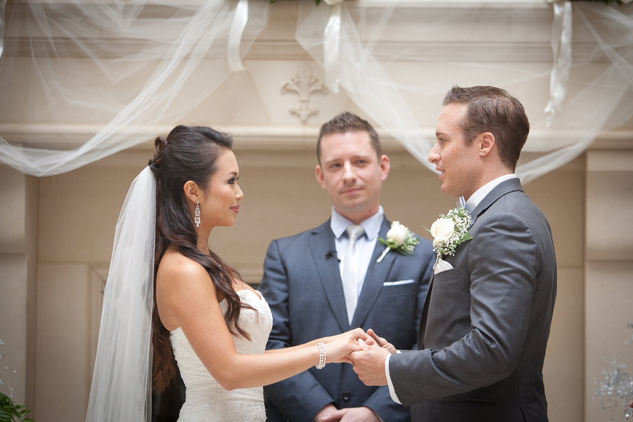  Ceremony for a Winter Crystal Tree Themed Wedding | photographer - Portrait Design by Shanti 