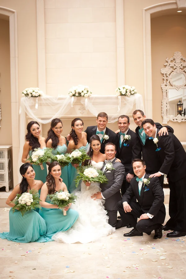 Wedding Party from a Winter Crystal Tree Themed Wedding | photographer - Portrait Design by Shanti