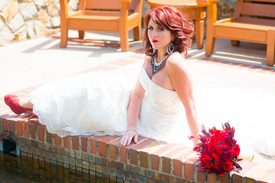  1950's era Styled Bridal Shoot | bouquet by Bluegrass Chic | dress from Angelique Bridal | photo by The Story Telling Experience 