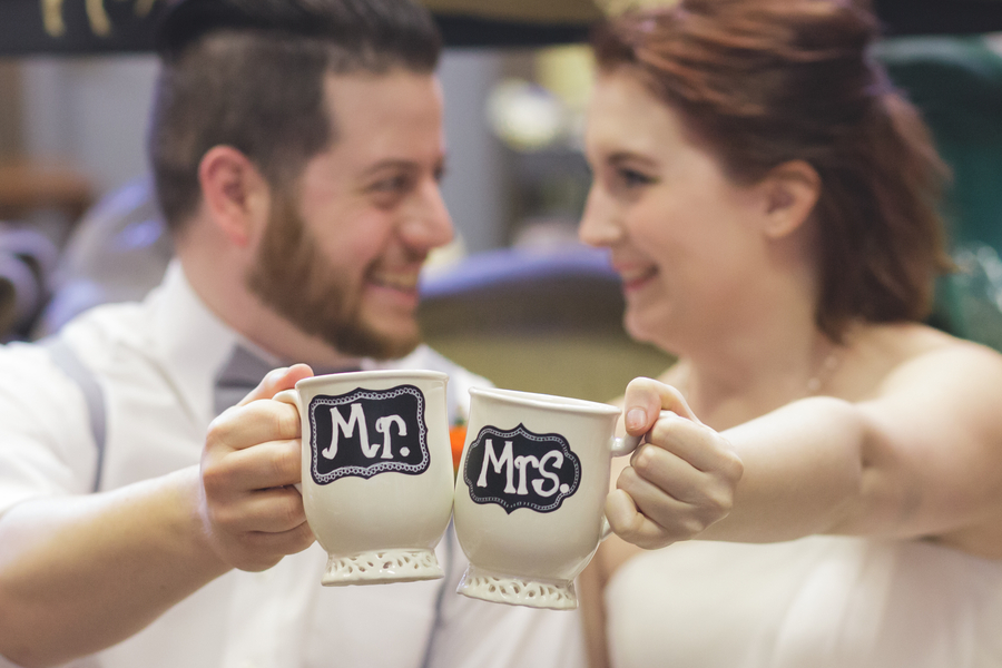  DIY Mr and Mrs Coffee Cups / Mugs | as seen on BrendasWeddingBlog.com 