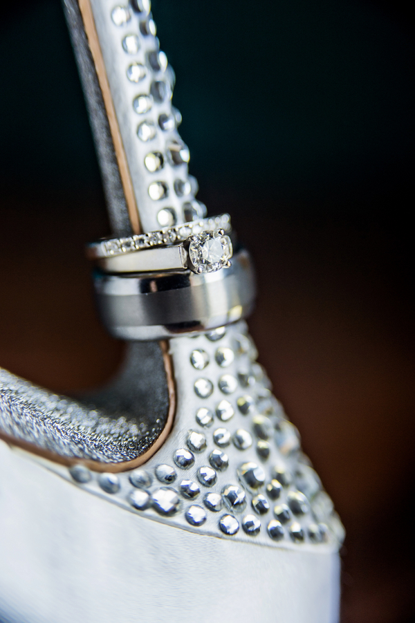  Amazing Ring Shot on a Nine West Wedding Shoe Heel | photo by Ross Costanza Photography | via www.BrendasWeddingBlog.com 