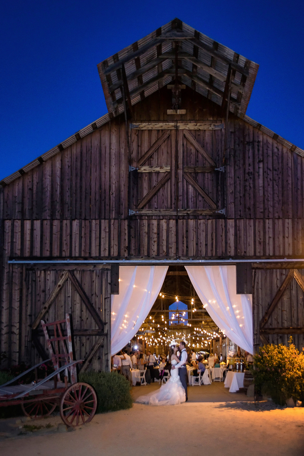  Barn Wedding Reception Entrance at Night | Photo by William Innes Photography | via www.brendasweddingblog.com 