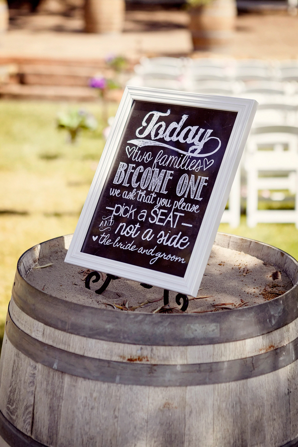  Wedding Seating Sign on a Framed Chalkboard | Photo by William Innes Photography | via www.brendasweddingblog.com 