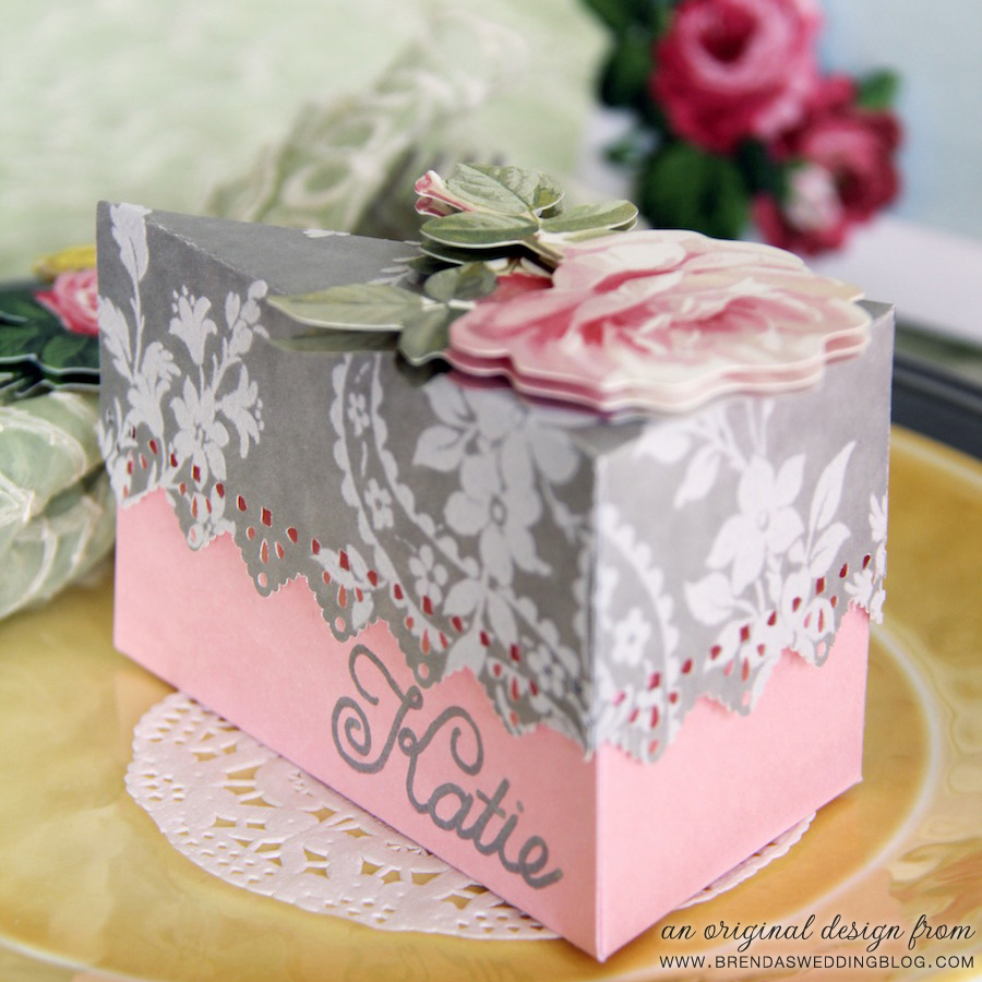  DIY Tutorial : Cake Favor Box and Place Card Design | an original creation by www.brendasweddingblog.com 