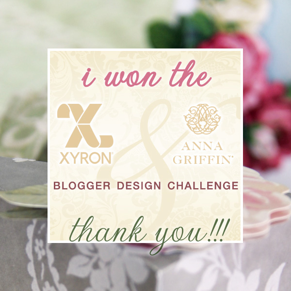 Thank You for the Votes! I have won the Say "I Do" Blogger Design Challenge with Xyron and Anna Griffin | Be sure to check out www.brendasweddingblog.com as you could win a $1,000 prize package