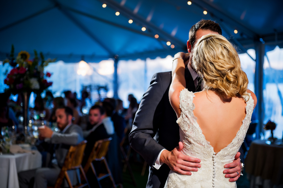  First Dance under the Twinkling Lights | photo by Ross Costanza Photography | as seen on www.brendasweddingblog.com 