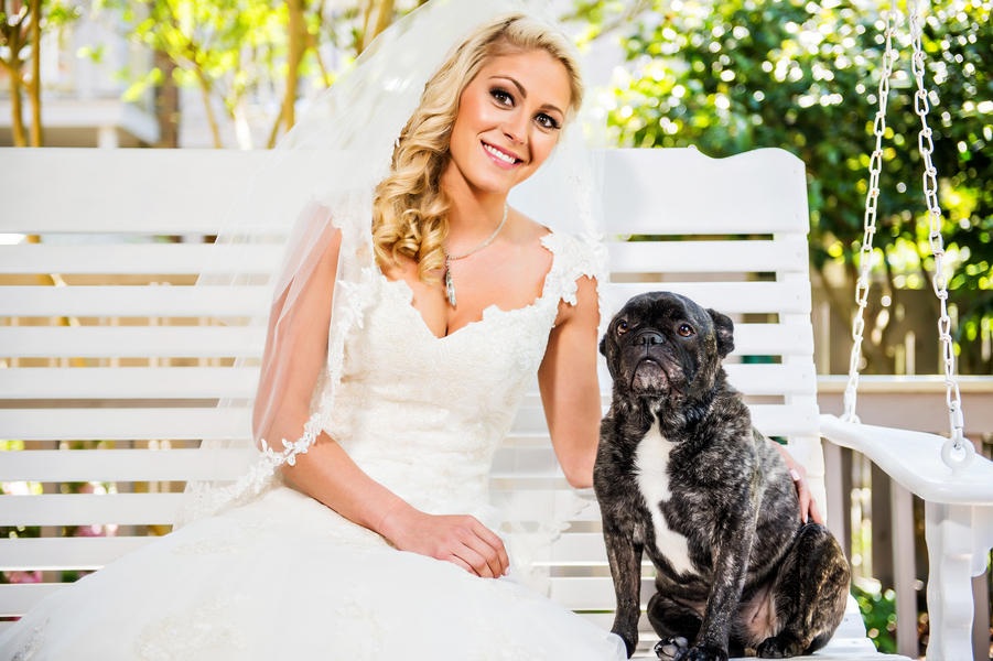  Gorgeous Bride with her Adorable Dog | photo by Ross Costanza Photography | as seen on www.brendasweddingblog.com 
