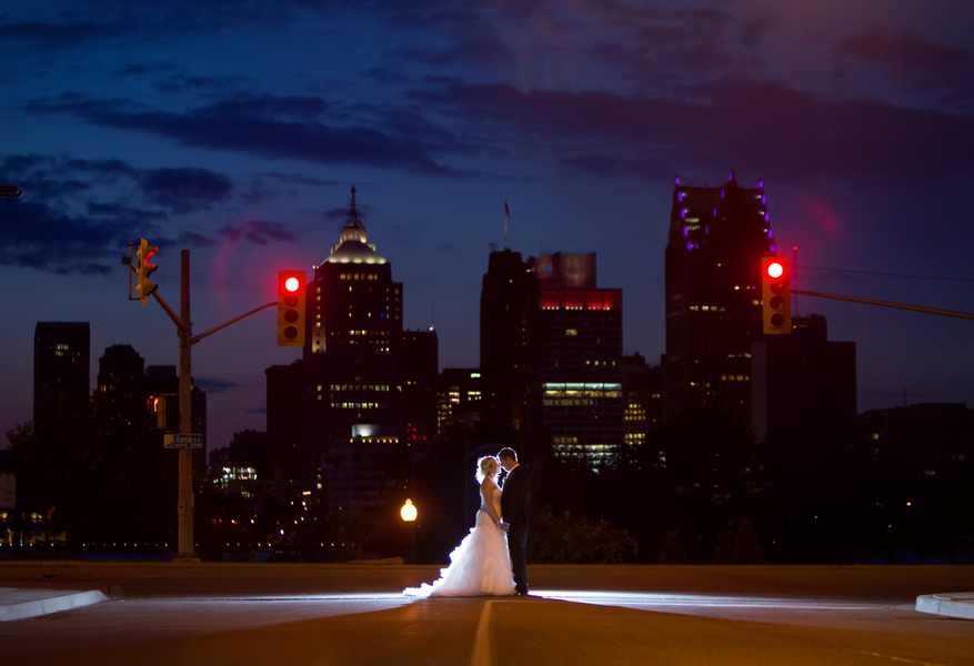  Stunning Nighttime Photo of the Bride and Groom | photo by Real Image Photography | as seen on www.brendasweddingblog.com 