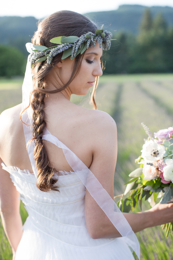  Lavender Wedding Floral Crown | photo by Ashley Cook Photography | as seen on www.BrendasWeddingBlog.com 