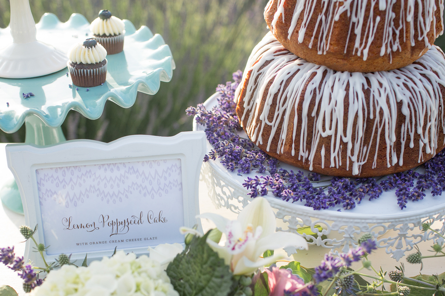  Lemon Poppyseed Naked Wedding Cake with Drizzled Cream Cheese Glaze | photo by Ashley Cook Photography | as seen on www.BrendasWeddingBlog.com 