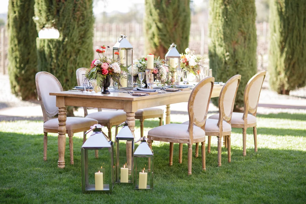 Farm to Table Chic Wedding Table Setting : Outdoor Theme for Fall Weddings | by Nancy Liu Chin Designs