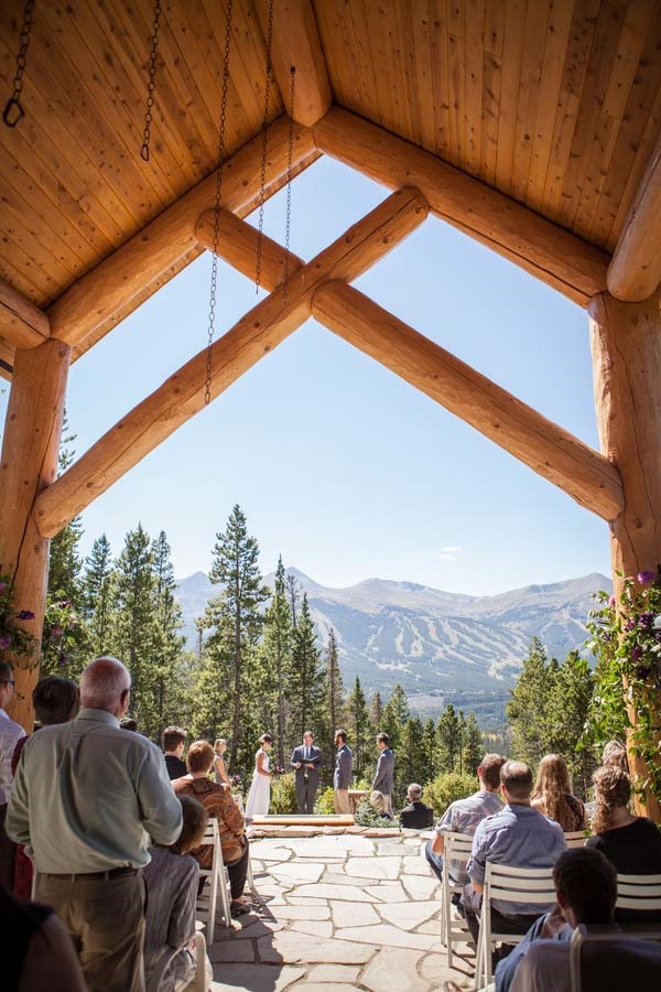  Rugged Mountain Wedding in Colorado / Gorgeous Ceremony View / photo by Grace Combs Photography 