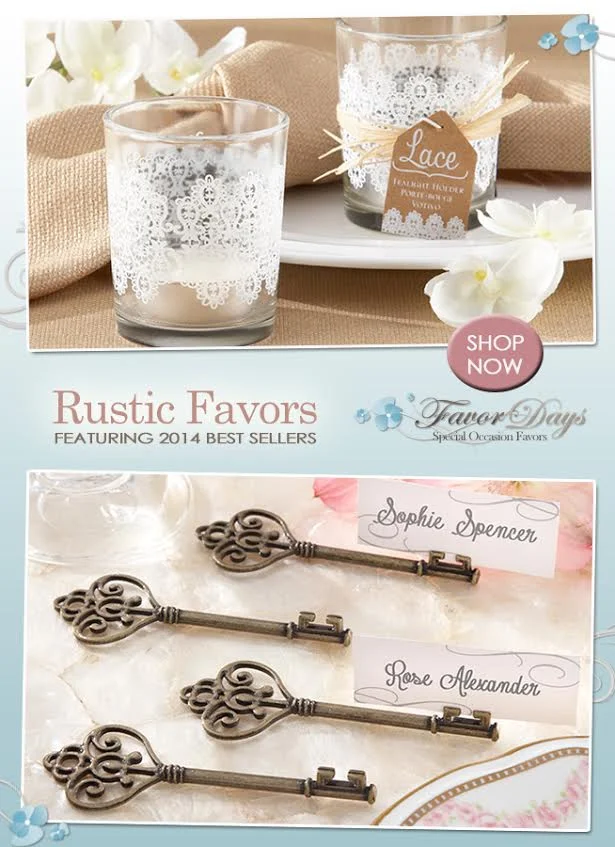 Rustic Wedding Favors : the bestsellers from Favor Days / as seen on www.BrendasWeddingBlog.com