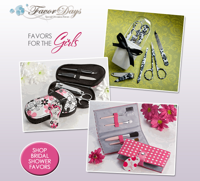 Pampering Bridal Shower Favors / Manicure and Pedicure Favor Sets / as seen on www.brendasweddingblog.com