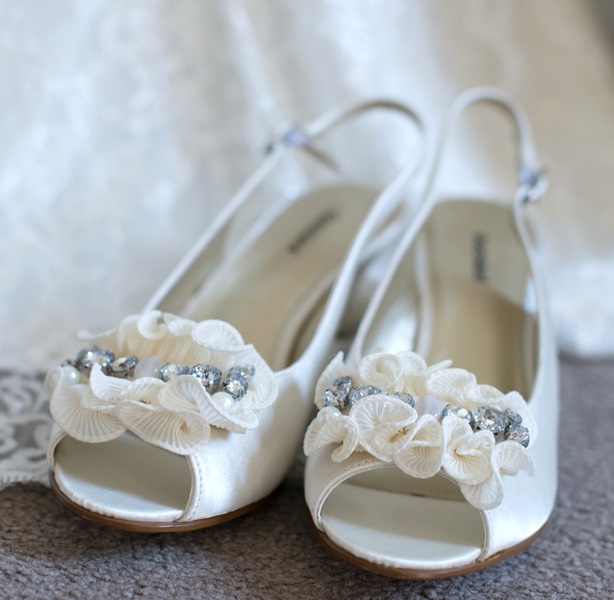  Wedding Shoes with Ruffles and Rhinestones | photo by Tracey Ann Photography / as seen on www.BrendasWeddingBlog.com 