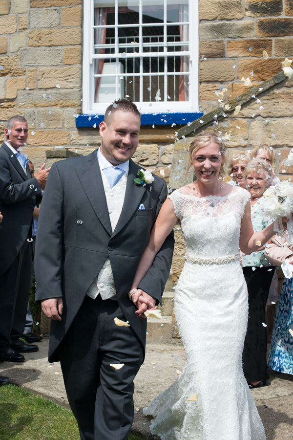  The Happy Married Couple on the Way to Their Seaside Wedding in the UK | photo by Tracey Ann Photography / as seen on www.BrendasWeddingBlog.com 