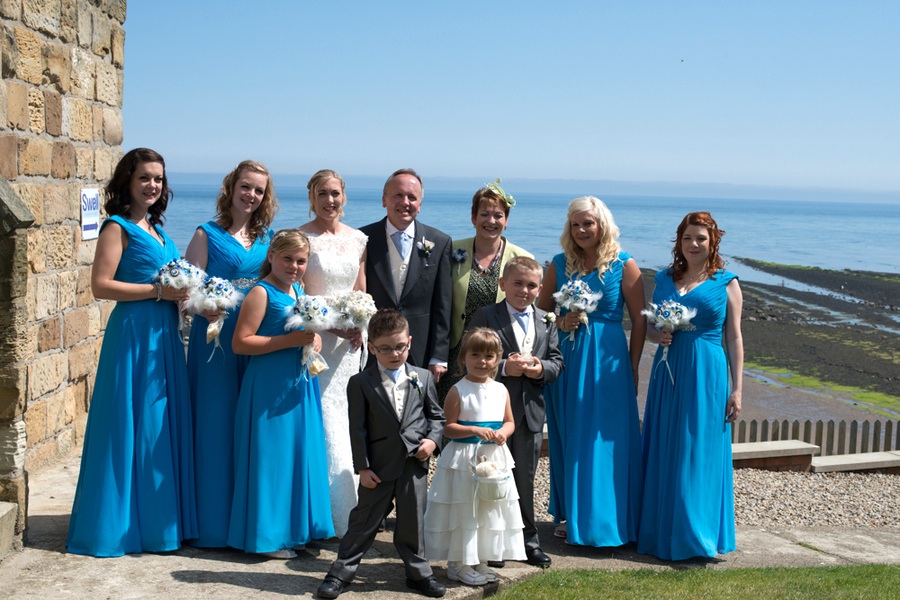  The Wedding Party at the Seaside Wedding in the UK | photo by Tracey Ann Photography / as seen on www.BrendasWeddingBlog.com 