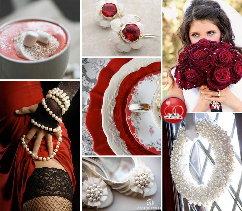 Seductive Red Valentine's Day Wedding Inspiration Board / as seen on www.BrendasWeddingBlog.com