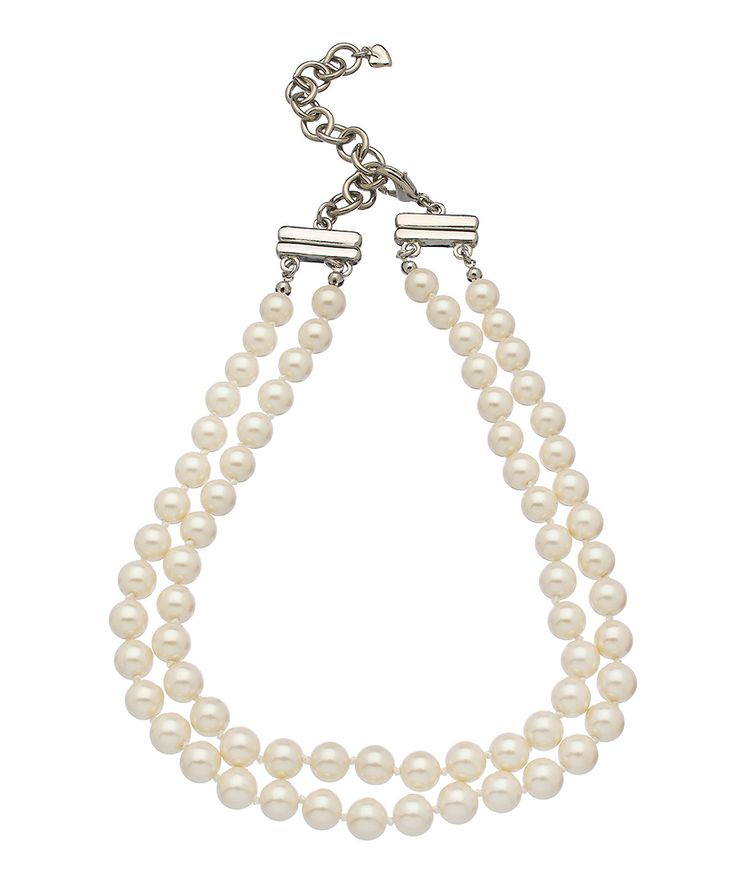 2 Strand Silver and Pearl Necklace - perfect pearls on the wedding day accessory / as seen on www.BrendasWeddingBlog.com
