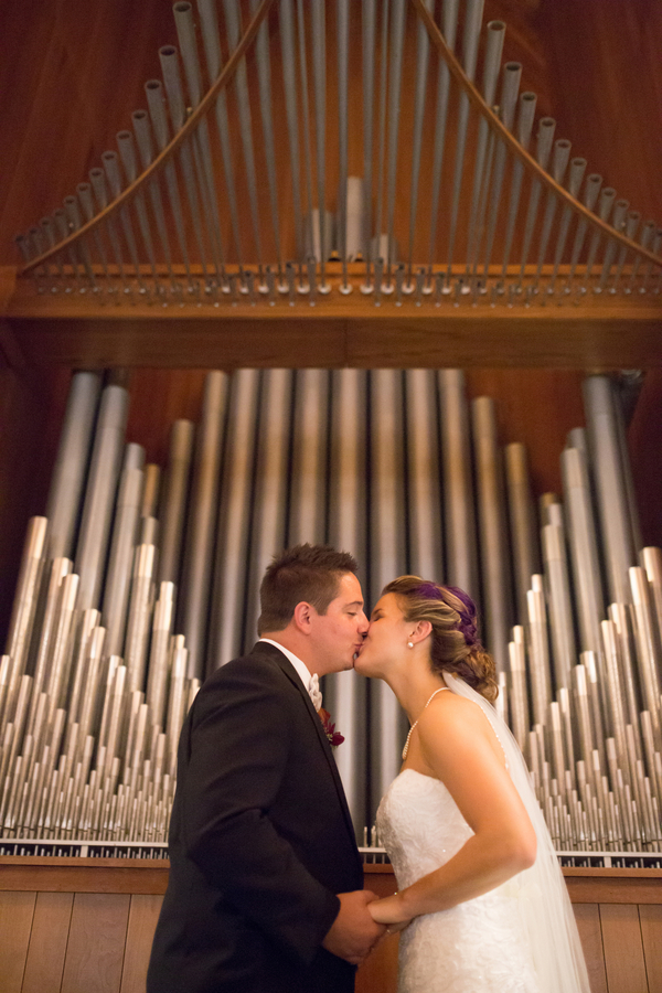  Just Married Photo - Love the Organ in the Background / photo by Morgan Lindsay Photography / as seen on www.BrendasWeddingBlog.com 