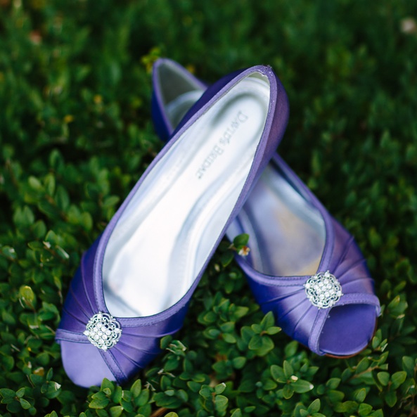  Purple Wedding Shoes from David's Bridal / photo by Morgan Lindsay Photography / as seen on www.BrendasWeddingBlog.com 