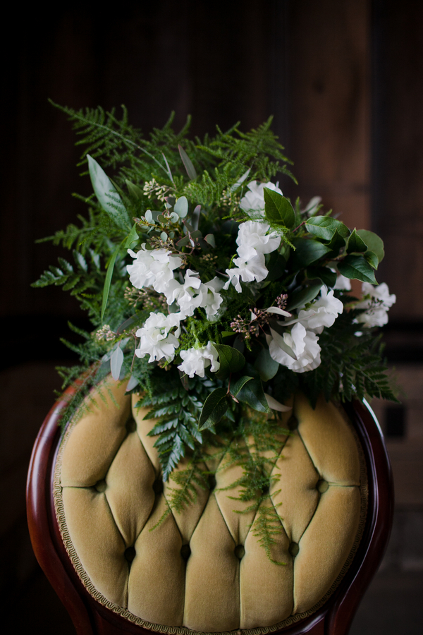 Gorgeous White and Green Spring Wedding Bouquet with Ferns / photo by Corey Lynn Tucker Photography / as seen on www.BrendasWeddingBlog.com 