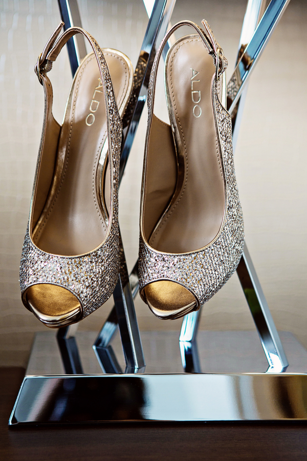  Sparkly Aldo Wedding Shoes / photo by Emily Gualdoni Photography / as seen on www.BrendasWeddingBlog.com 