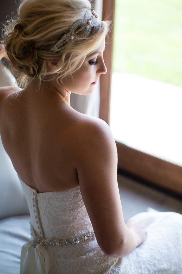  Beautiful Bridal Portrait with a Beaded Headwrap / photo by Ashley Cook Photography / as seen on www.BrendasWeddingBlog.com 