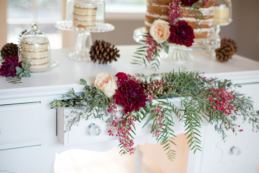 Brilliant Idea! Using a Desk as a Dessert Table with Florals spilling out from the Drawer / photo by Ashley Cook Photography / as seen on www.BrendasWeddingBlog.com 