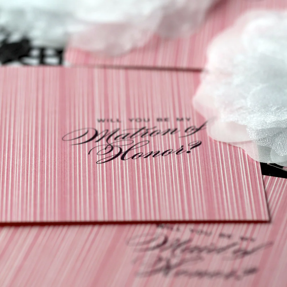 Free "Will You Be My ___" Printable Wedding Cards / complete DIY Tutorial on www.BrendasWeddingBlog.com