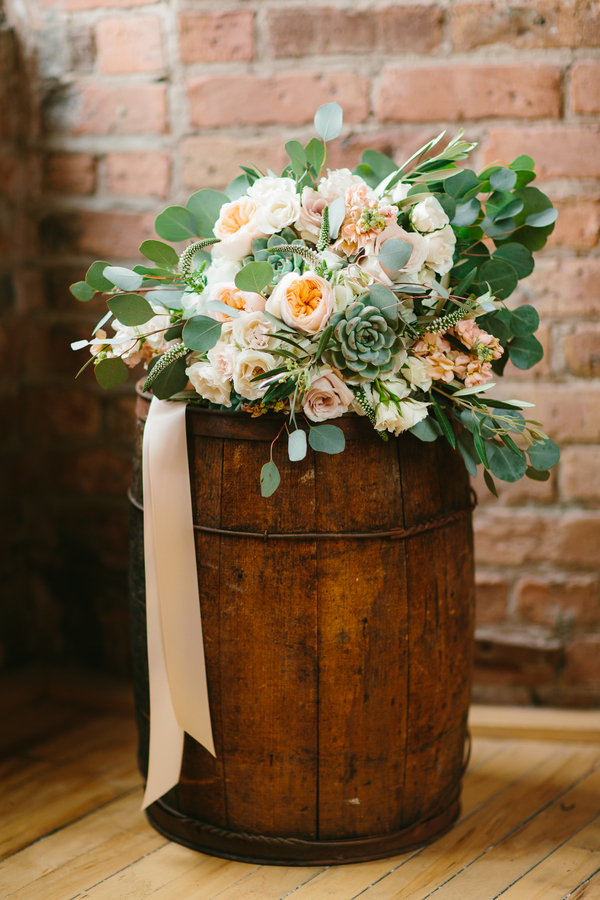 Lush Oversize Bridal Bouquet that's Soft + Neutral from Wallflower Designs / photo by Maggie Fortson Photography 
