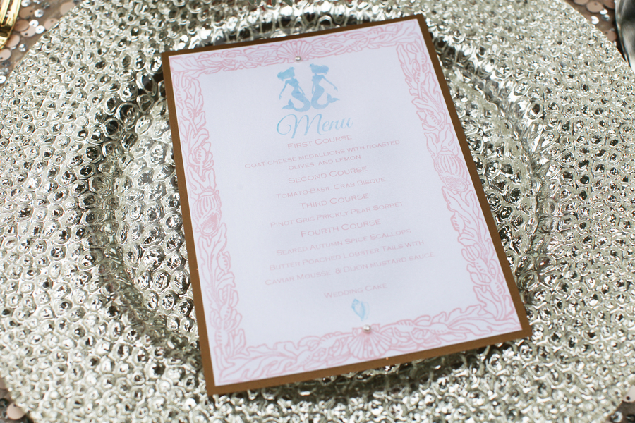  Under the Sea Inspired Wedding Menu by Pretty Peacock Paperie&nbsp; / photo by Tab McCausland Photography 