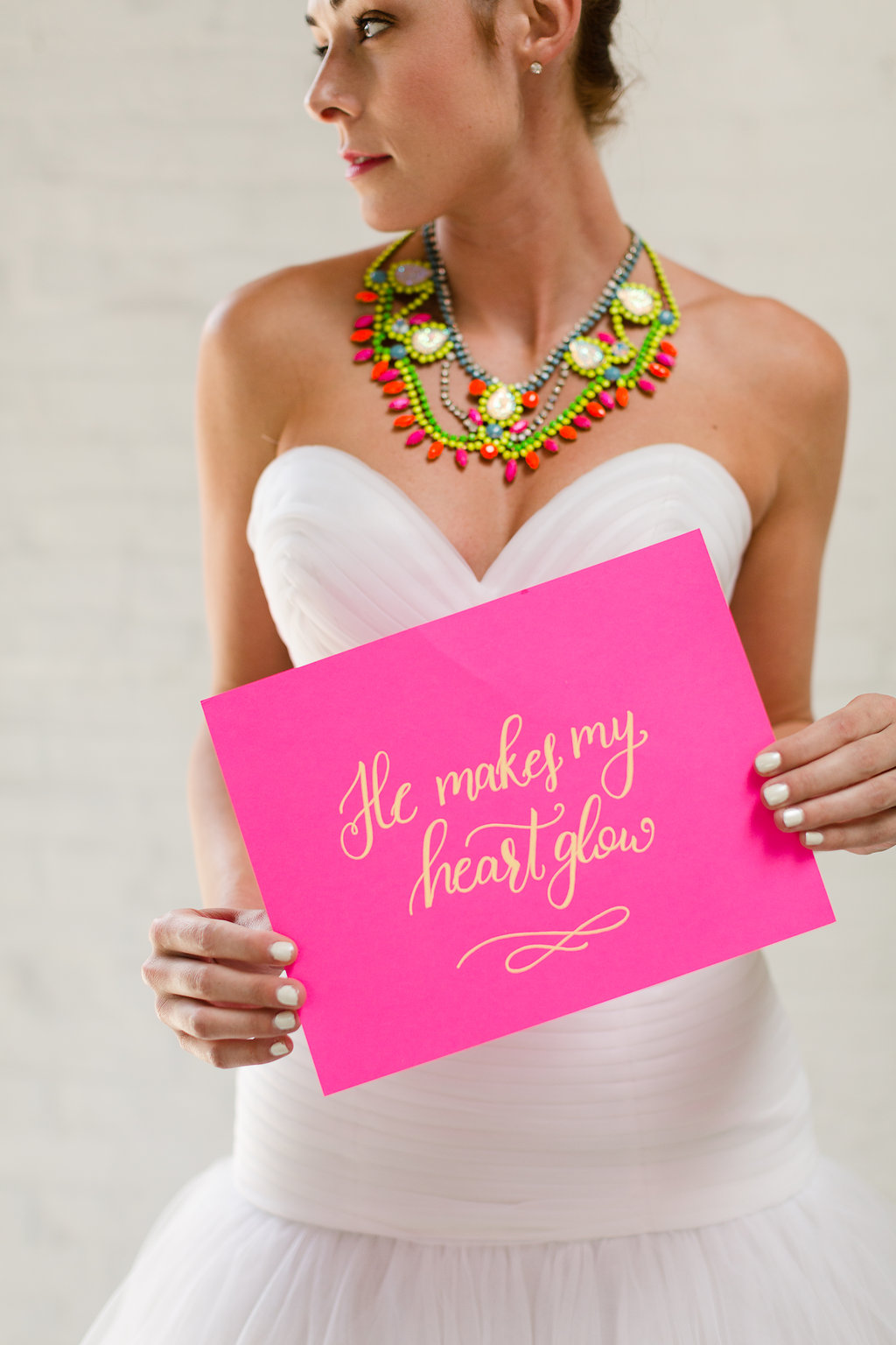 Neon Wedding Sign by Darling & Bliss / photo by Jessica Haley Photography