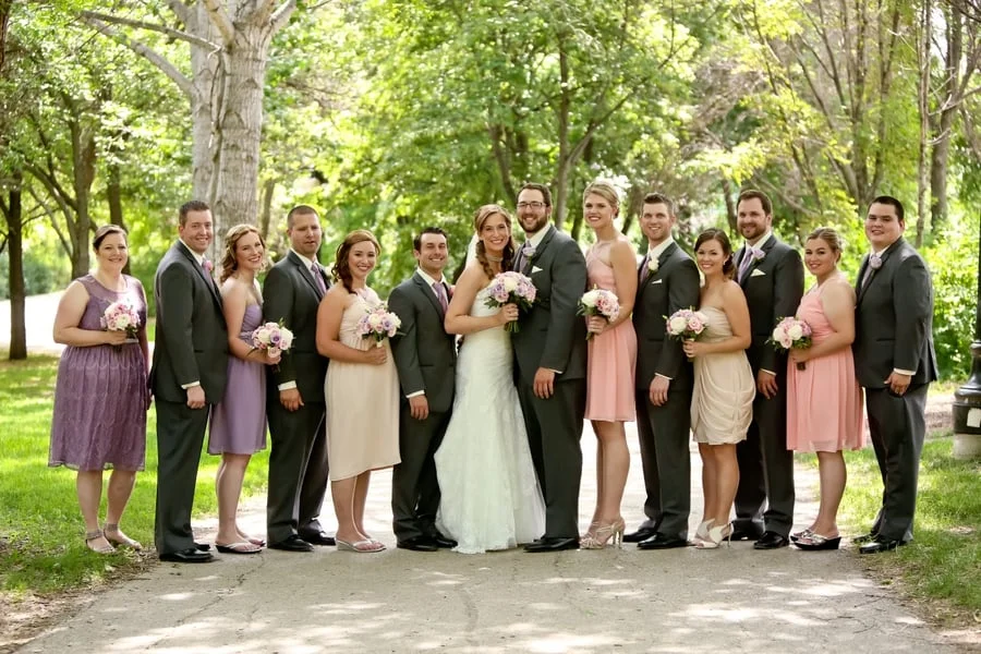 A Classically Elegant Peachy Pink and Purple Canadian Wedding