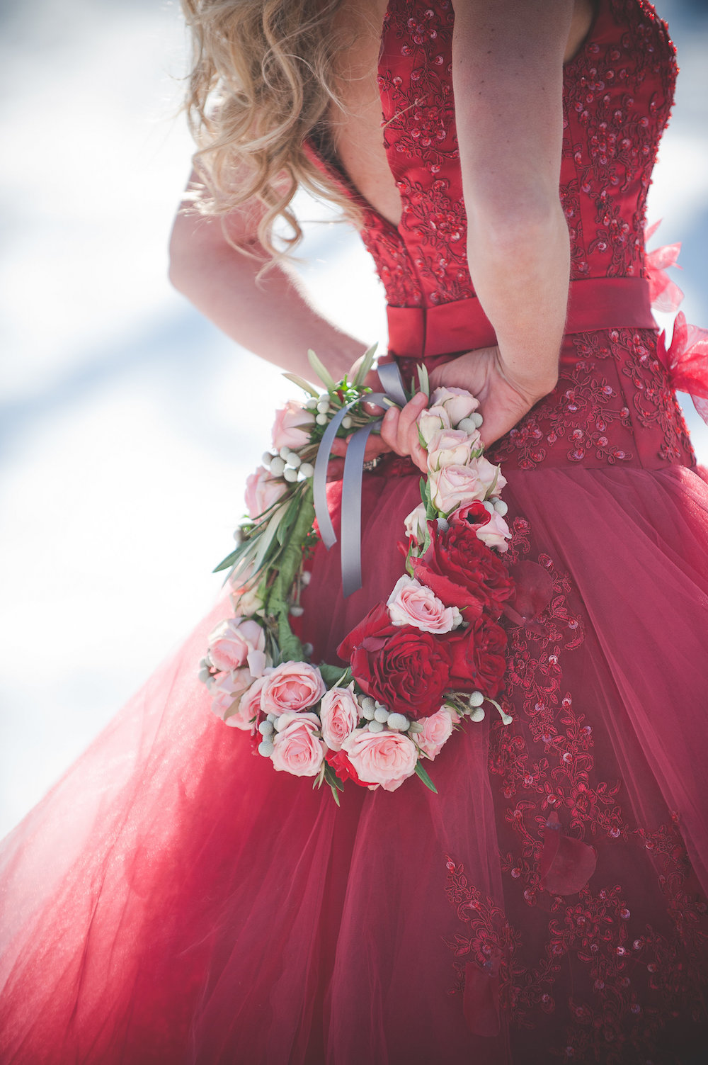  Pomegranate Red Winter Wedding Inspiration - photo by Jenni Grace Photography 