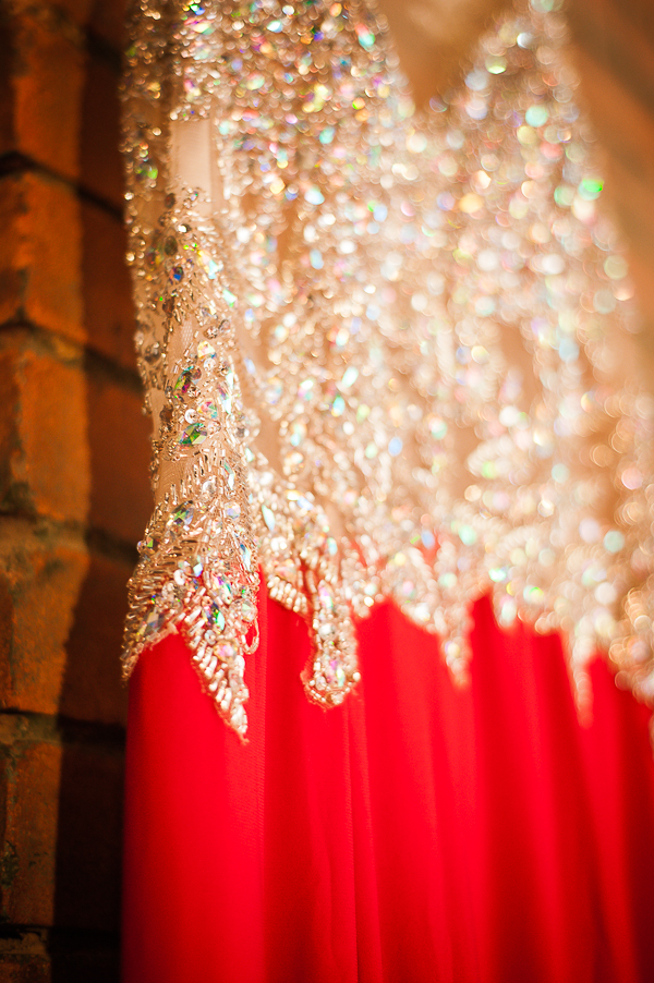  Spectacular Red Dress with Gold Beading and Sequins / photo by Lavishly Lux Studio 