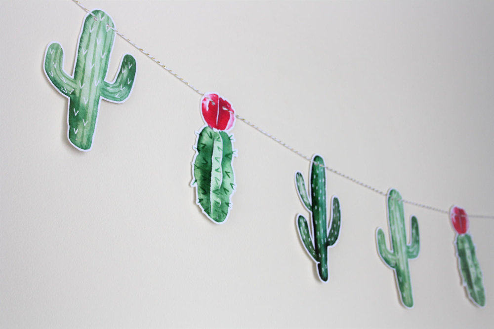  Dress up your dessert table with a cactus garland as the backdrop. As seen in Cactus Wedding Ideas - a hot wedding trend on www.BrendasWeddingBlog.com 