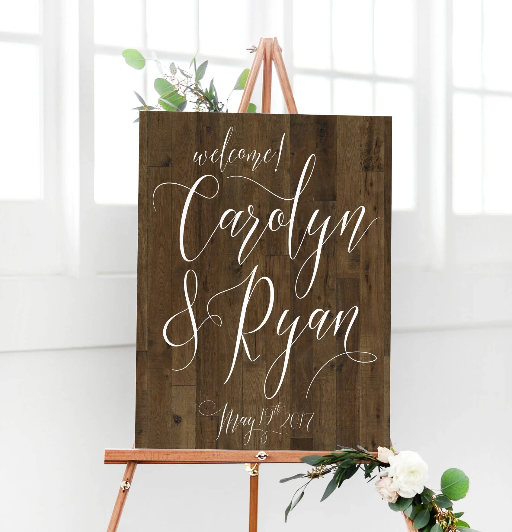 Personalized Wood Wedding Sign for the Reception Entrance