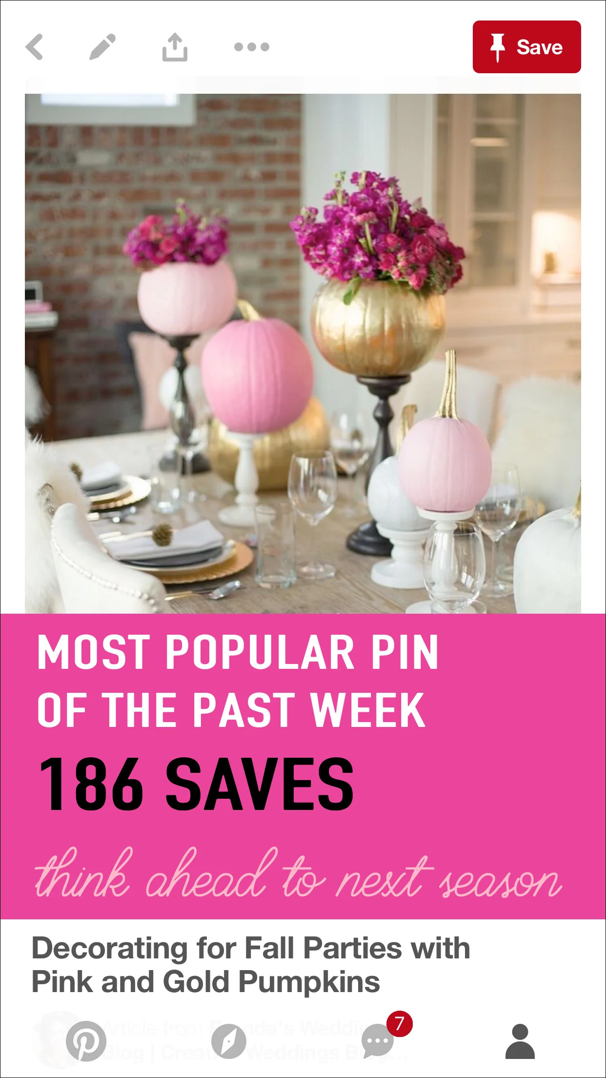 What is your Most Popular Pin of the Week? Take a peek as this shows you how to be strategic with your pinning schedule. It's time to think ahead to the next season when scheduling your pins. See more on www.BrendasWeddingBlog.com